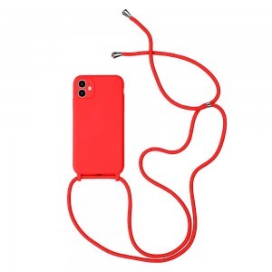 iPhone 7/ 8/ SE2020 Szilikon Strap  tok csuklópánttal piros