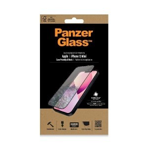 iPhone 13 Mini PanzerGlass E2E MicroFracture Antibakteriális tokbarát üvegfólia fekete
