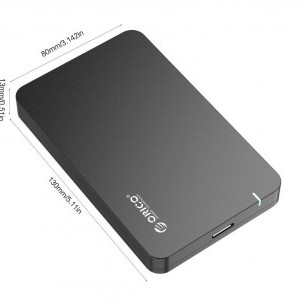 Orico külső ház, tok HDD / SSD 2,5'' + USB 3.0 Micro B 0.6m kábel