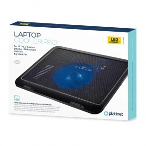 Platinet laptop hűtő ventilátor fekete (PLCP1FAB)