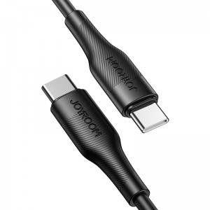Joyroom USB Type C - USB Type C kábel PD 60W 3A 0.25m black (S-02530M3)