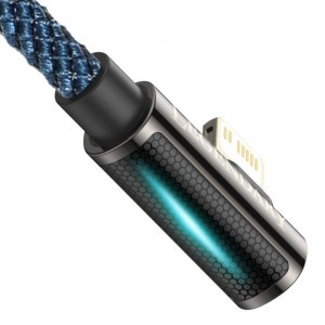 Baseus Legend 90 fokban döntött USB Type-C - Lightning kábel PD 20W 1m kék (CACS000203)