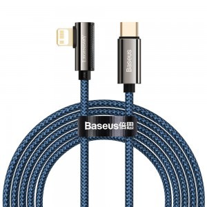 Baseus Legend 90 fokban döntött USB Type-C - Lightning kábel PD 20W 2m kék (CACS000303)