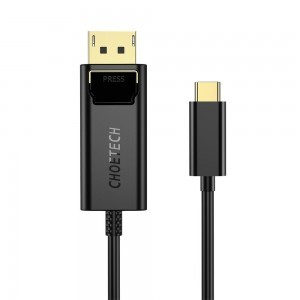 Choetech Egyirányú USB Type-C - Display Port 4K 1.8m fekete (XCP-1801BK)