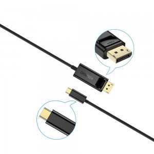 Choetech Egyirányú USB Type-C - Display Port 4K 1.8m fekete (XCP-1801BK)