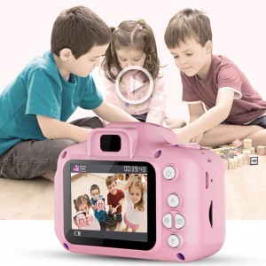 Digitális fényképezőgép gyerekeknek 1080p x2 pink