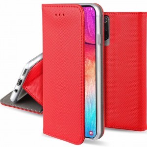 Samsung Galaxy A21s mágneses fliptok piros