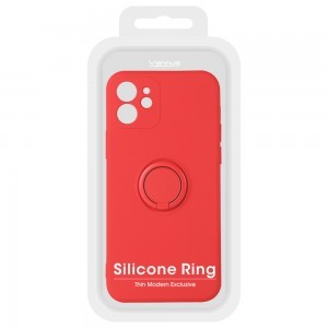 Samsung Galaxy S10 Plus Vennus Silicone Ring tok piros