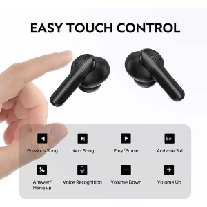 QCY T13 TWS ANC Bluetooth 5.1 vezeték nélküli fülhallgató fekete