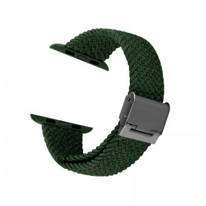 Apple Watch 38/40/41 mm Crong Wave Band Fonott szíj zöld