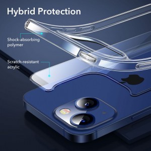 iPhone 13 Esr Classic Hybrid tok és kijelzővédő üvegfólia átlátszó