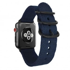 Apple Watch 42/44/45 mm szőtt műanyag szíj sötétkék