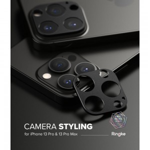 iPhone 13 Pro / 13 Pro Max Ringke hátlapi kameralencse védő keret fekete