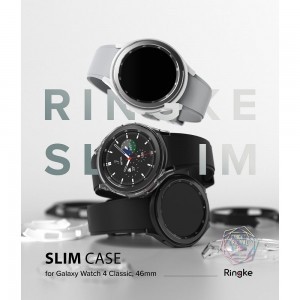 Samsung Galaxy Watch 4 Classic 46 mm Ringke Slim tok 2x átlátszó/fekete