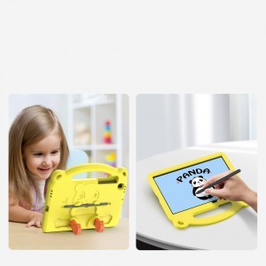 Samsung Galaxy Tab S6 Lite Dux Ducis Panda Szilikon tok gyerekeknek sárga