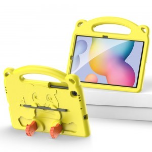 Samsung Galaxy Tab S6 Lite Dux Ducis Panda Szilikon tok gyerekeknek sárga