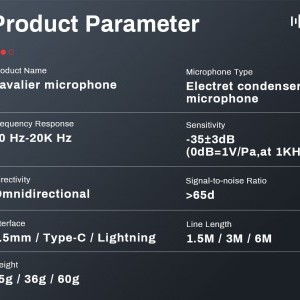 LituFoto VV10 lavalier, csíptetős mikrofon USB Type-C csatlakozóval-6