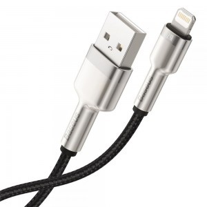 Baseus Cafule Series Metal USB - Lightning 2,4A kábel 25cm fekete (CALJK-01)
