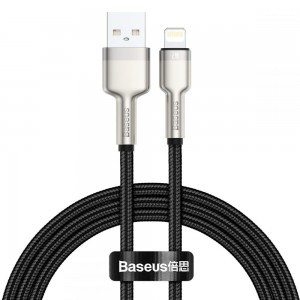 Baseus Cafule Series Metal USB - Lightning 2,4A kábel 25cm fekete (CALJK-01)