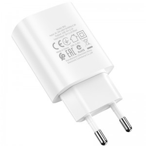 Borofone BN1 Hálózati töltő adapter USB 2.1A + Lightning kábel fehér