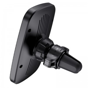Borofone BH35 Mágneses autós telefontartó és Vezeték nélküli Qi töltő műszerfalra / szellőzőre fekete