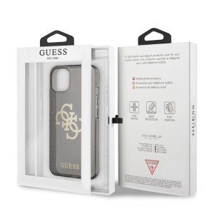 iPhone 13 Mini Guess GUHCP13SPCUGL4GBK Big 4G Glitter tok fekete