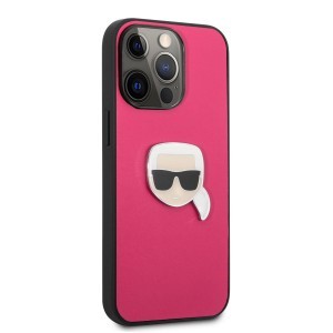 iPhone 13 Pro Max Karl Lagerfeld KLHCP13XPKMP Ikonik Karl Head PU tok pink