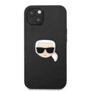 iPhone 13 mini Karl Lagerfeld KLHCP13SPKMK Ikonik Karl Head PU tok fekete