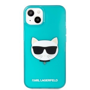 iPhone 13 mini Karl Lagerfeld KLHCP13SCHTRB TPU Choupette Head tok Fluo Blue