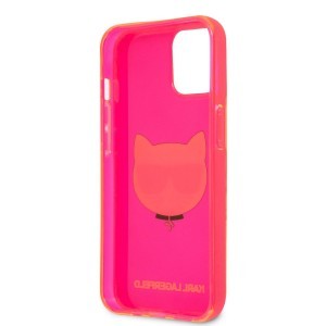 iPhone 13 mini Karl Lagerfeld KLHCP13SCHTRP TPU Choupette Head tok Fluo Pink