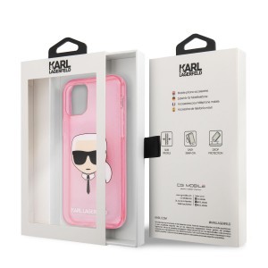 iPhone 13 Karl Lagerfeld Glitter Karl Head tok pink (KLHCP13MKHTUGLP)