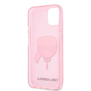 iPhone 13 Karl Lagerfeld Glitter Karl Head tok pink (KLHCP13MKHTUGLP)