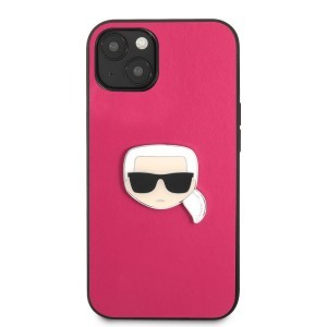 iPhone 13 Karl Lagerfeld KLHCP13MPKMP Ikonik Karl Head PU tok pink