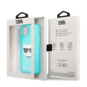 iPhone 13 Karl Lagerfeld KLHCP13MCHTRB TPU Choupette Head tok Fluo Blue