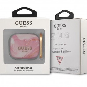 Guess GUA3UNMP Shiny Marble AirPods 3 tok pink