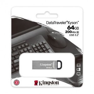 Kingston Datatraveler Kyson 64Gb, USB 3.2 Pendrive, Fém (DTKN/64GB)