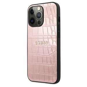 iPhone 13 Pro Max Guess GUHCP13XPCRBPI Croco tok pink
