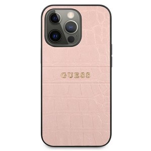 iPhone 13 Pro Max Guess GUHCP13XPCRBPI Croco tok pink