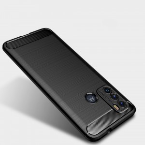 Motorola Moto G60 Tech-Protect carbon mintájú TPU tok fekete
