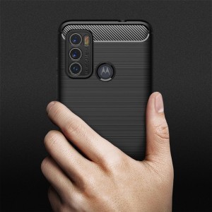 Motorola Moto G60 Tech-Protect carbon mintájú TPU tok fekete