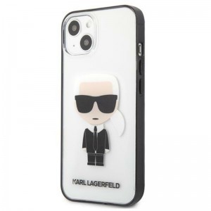iPhone 13 Mini Karl Lagerfeld Ikonik Karl tok átlátszó fekete kerettel (KLHCP13SHIKCK)