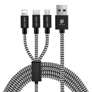 Dux Ducis USB K-ONE 3 az 1-ben kábel 120cm