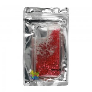 iPhone 13 Pro Max Liquid folyékony flitteres tok piros