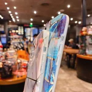 iPhone 13 TPU szilikon tok márvány mintával kékeszöld Alphajack
