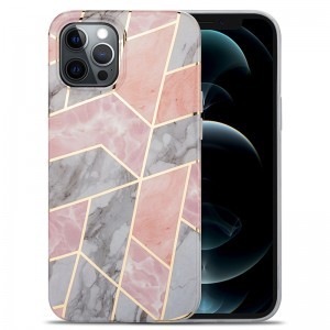 iPhone 13 Pro TPU szilikon tok márvány mintával rózsaszín Alphajack