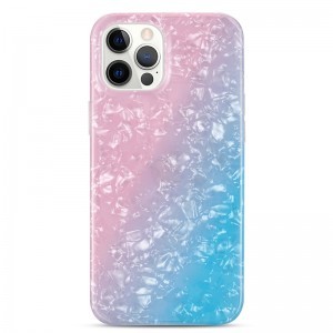 iPhone 13 TPU tok színes mintával Alphajack (P2) kék-rózsaszín