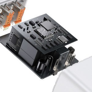 Baseus Compact fali töltő adapter 2xUSB + Type C PD 3.0 QC 3.0 30W 3A fehér