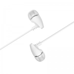 Borofone Sound Edgel BM25 fülhallgató mikrofonnal fehér 3.5mm jack
