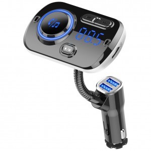 Bluetooth BC49AQ FM Transmitter (Bluetooth 5.0 + EDR + microSD + USB) Töltés funkcióval 2x USB 2.4A QC 3.0 Quick Charge fekete