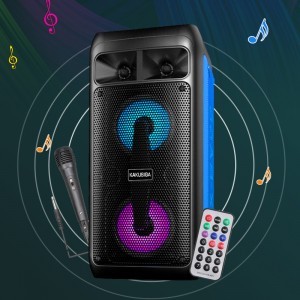 Kaku Zhenwei Bluetooth Hangszóró Karaoke funkcióval és mikrofonnal fekete